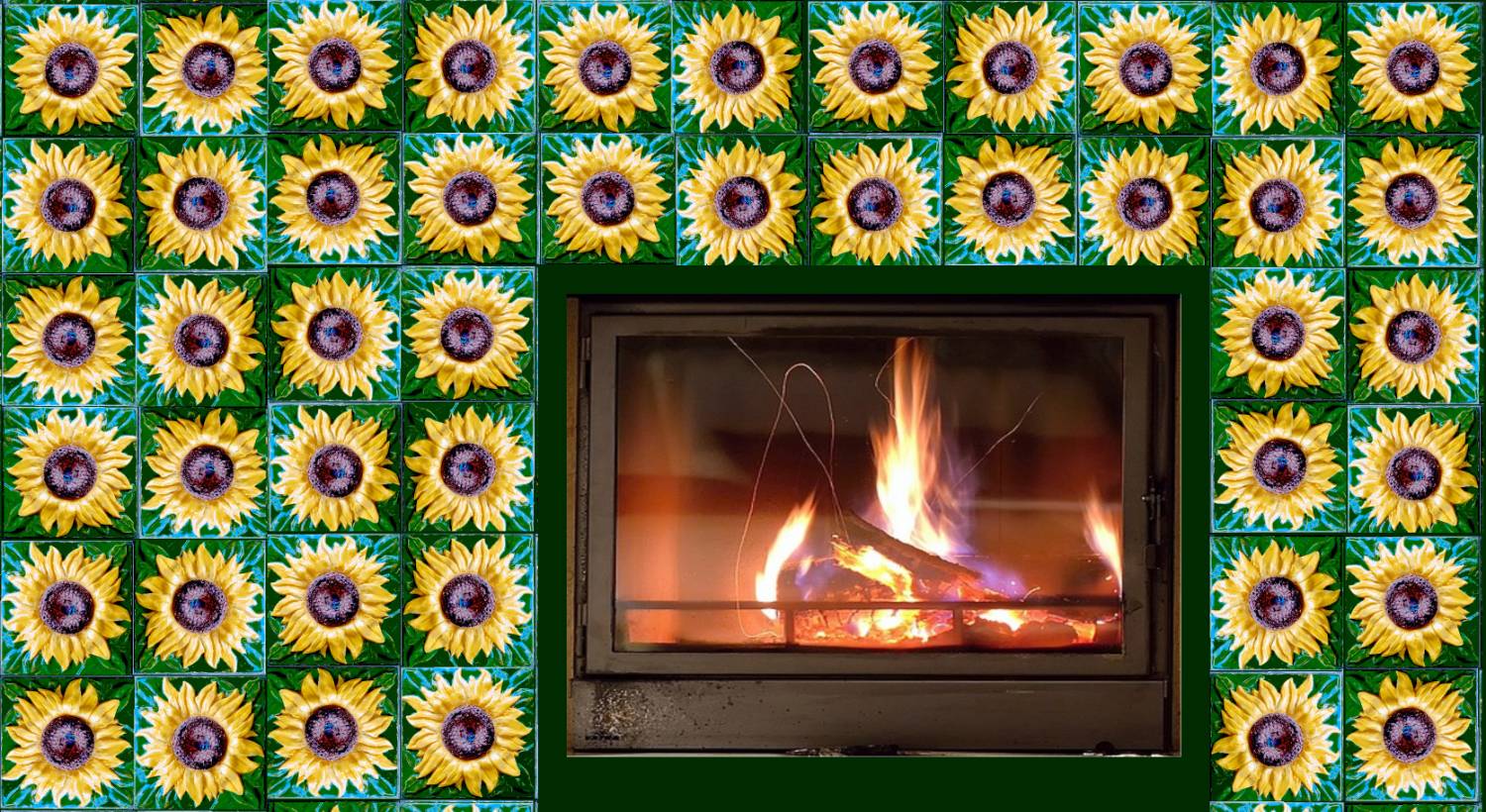 cheminée habillée des carreaux TOUNESOL