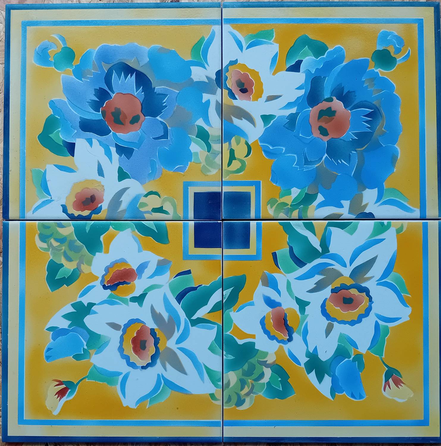 plateau 40x40cm pour habiller le dessus d'un guéridon en rotin